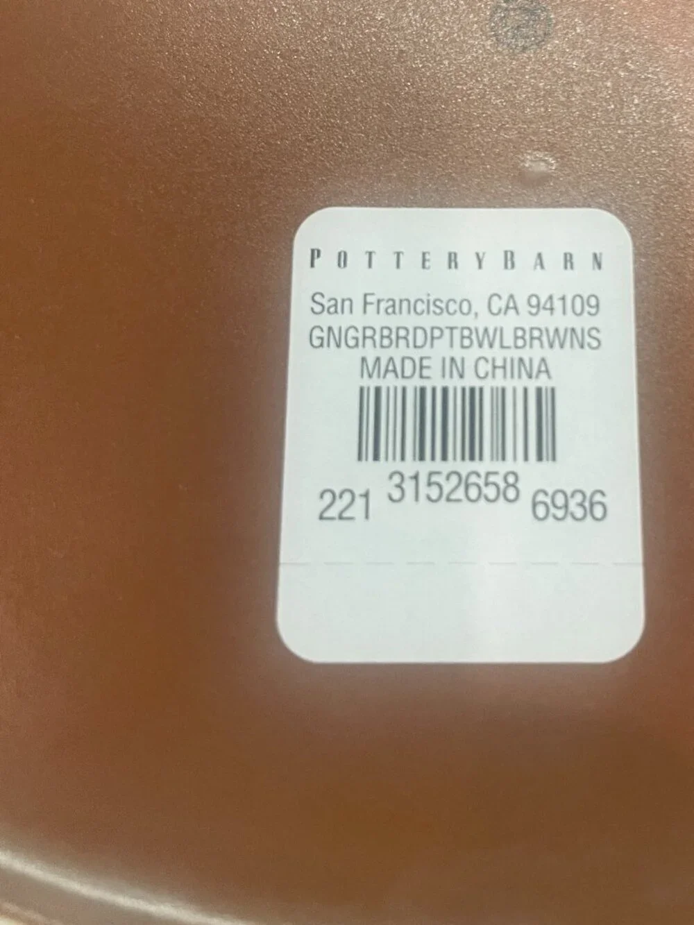 POTTERY BARN pottery barn